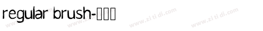 regular brush字体转换